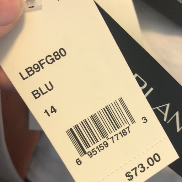 La Blanca Realist Bikini Top Cross Back Blue NWT - Picture 7 of 11